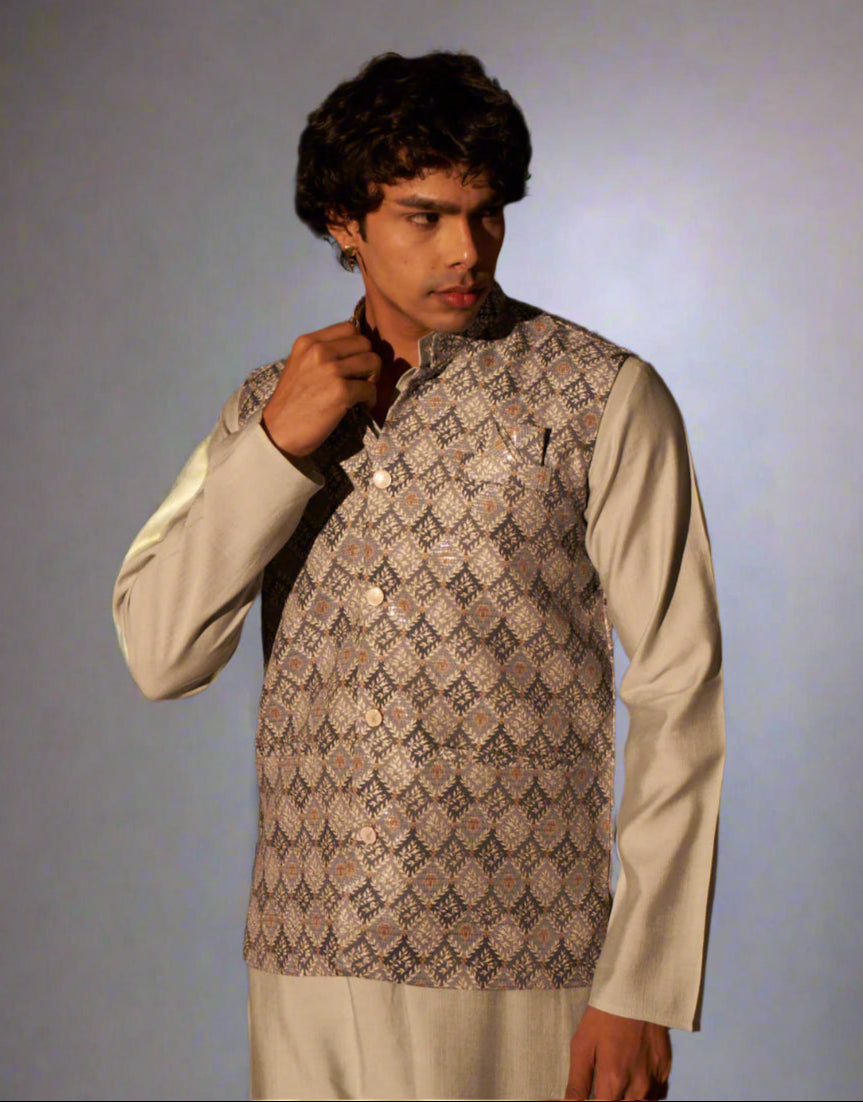 Viscose Embroidered Nehru Jacket for Festive | Perfect Traditional Wear