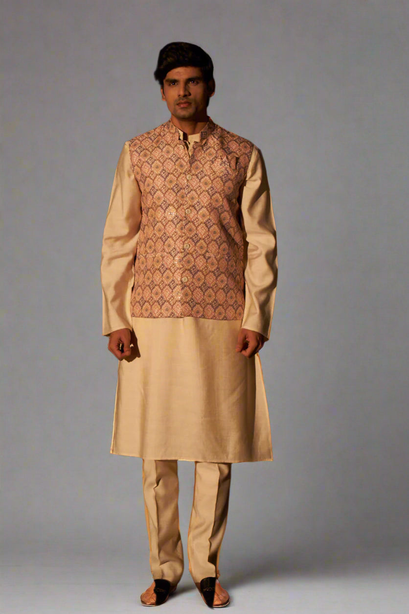 Viscose Embroidered Nehru Jacket for Festive | Perfect Traditional Wear