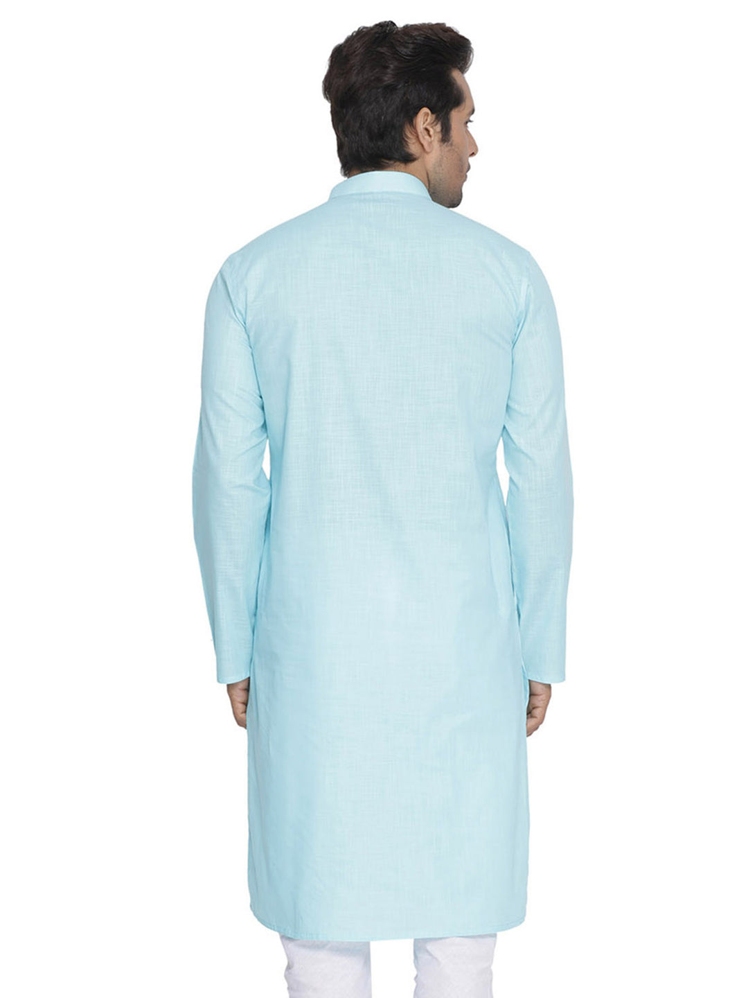 Men’s Plain Cotton Kurta Set | Stylish White Bottom for Traditional Look