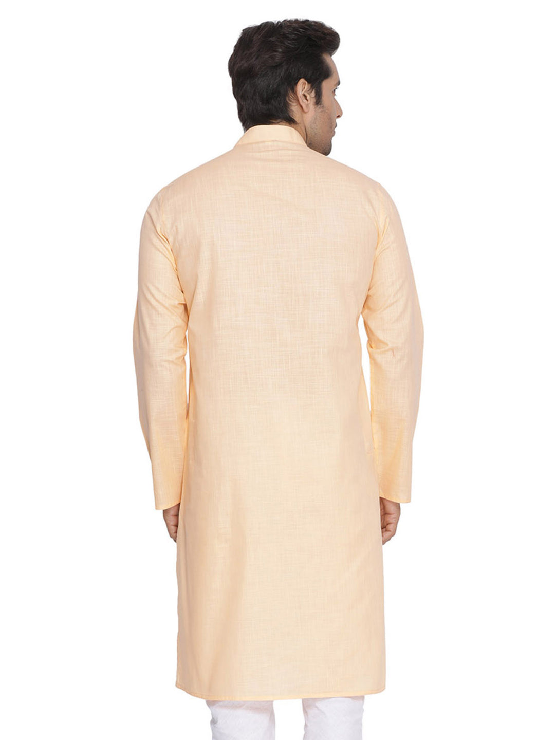 Men’s Plain Cotton Kurta Set | Stylish White Bottom for Traditional Look