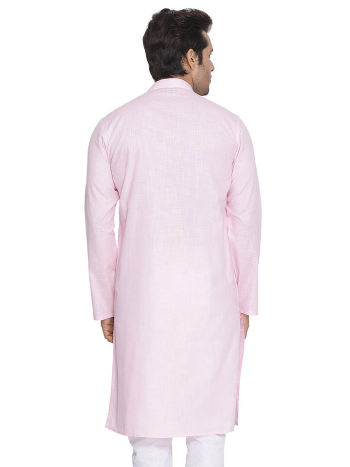 Men’s Plain Cotton Kurta Set | Stylish White Bottom for Traditional Look