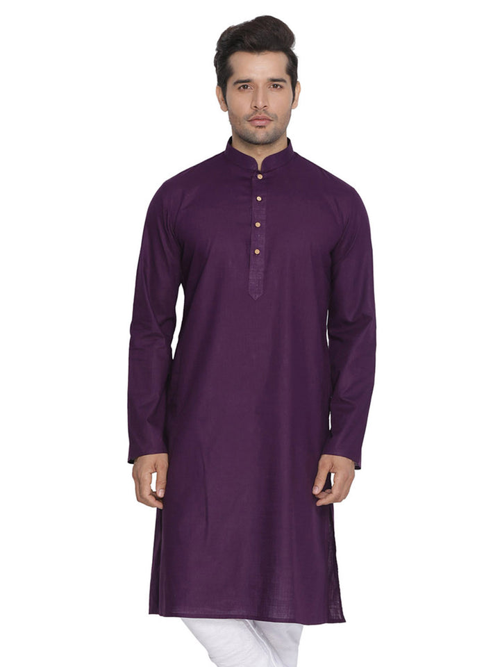 Men’s Plain Cotton Kurta Set | Stylish White Bottom for Traditional Look