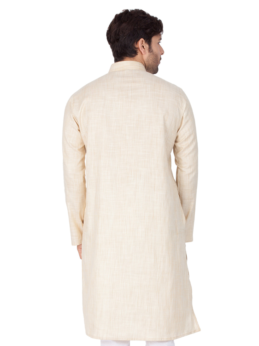 Men’s Plain Cotton Kurta Set | Stylish White Bottom for Traditional Look