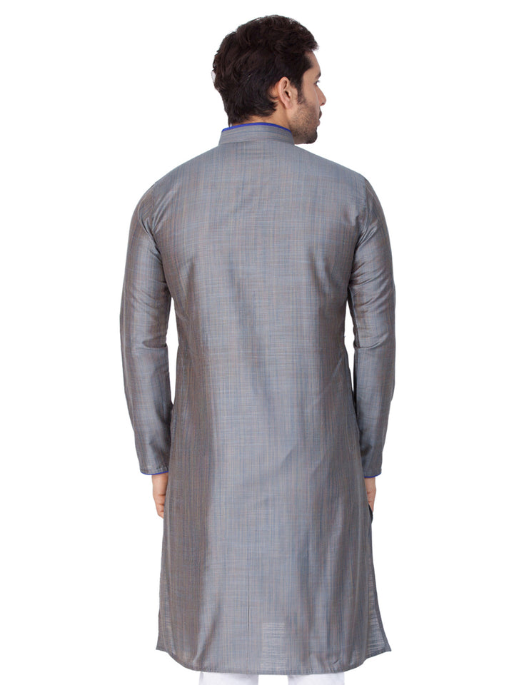 Plain Cotton Silk Kurta Set | White Bottom for Weddings and Festive Events