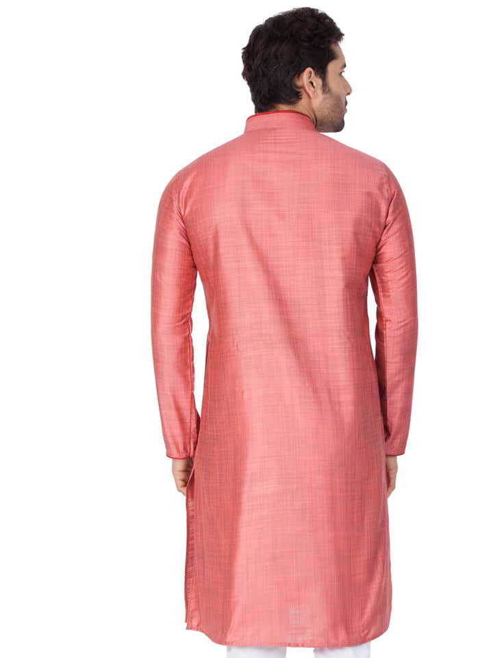 Plain Cotton Silk Kurta Set | White Bottom for Weddings and Festive Events