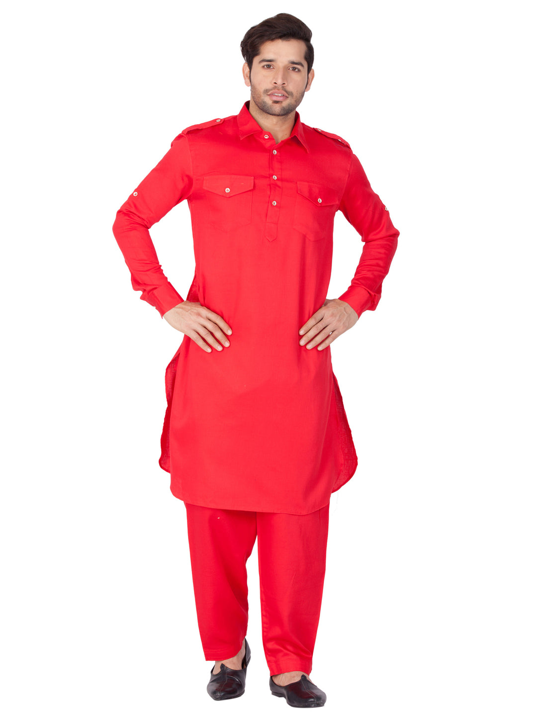 Plain Cotton Pathani Kurta | Stylish Ethnic Wear for All Occasions