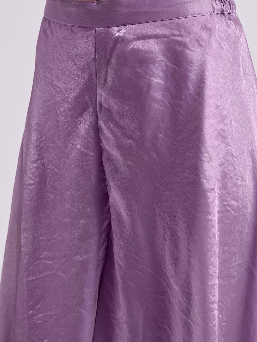 Wonderful Lilac Organza Designer Kurta With Palazzo Set