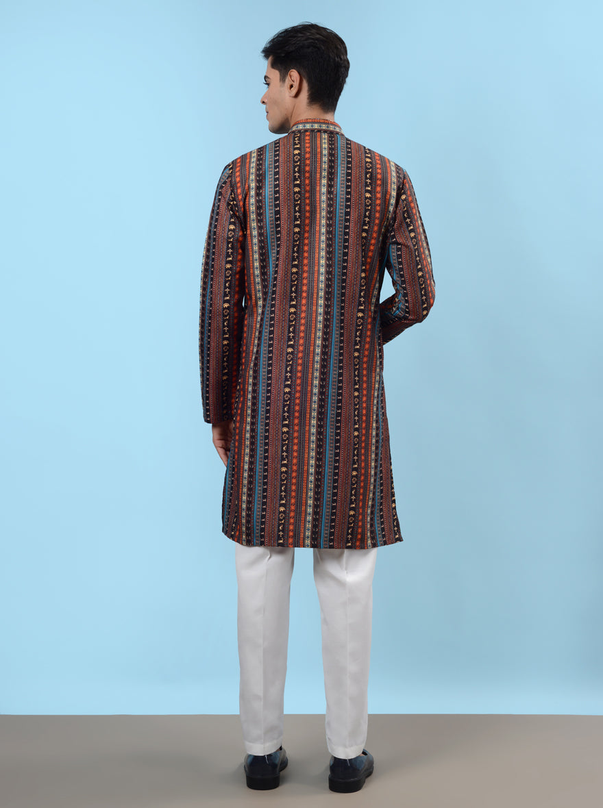 Celebrate in style with our brown kurta pajama, ideal for festive events in the USA.