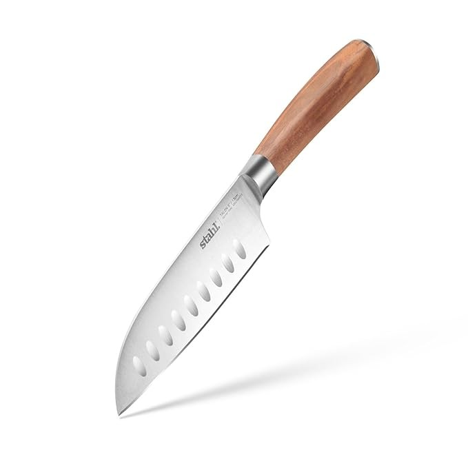 Santoku Knife - Talon Series Stahl | Walnut wood Handle, 5 Inches / 13 cm