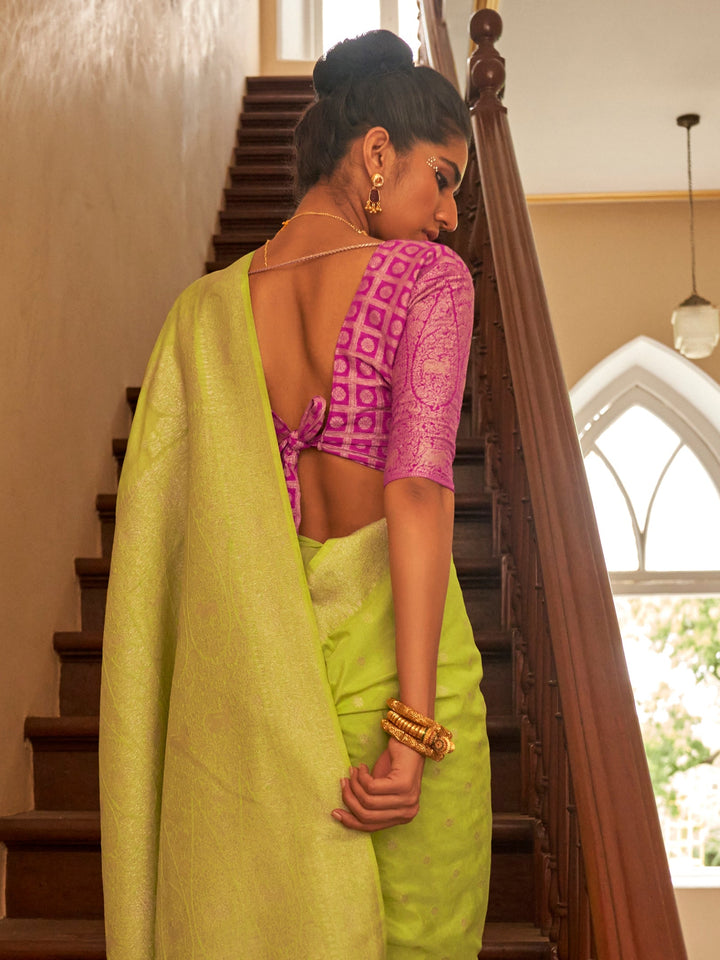 Vibrant color luxurious fabric exclusive attire crafted for elegance and style.