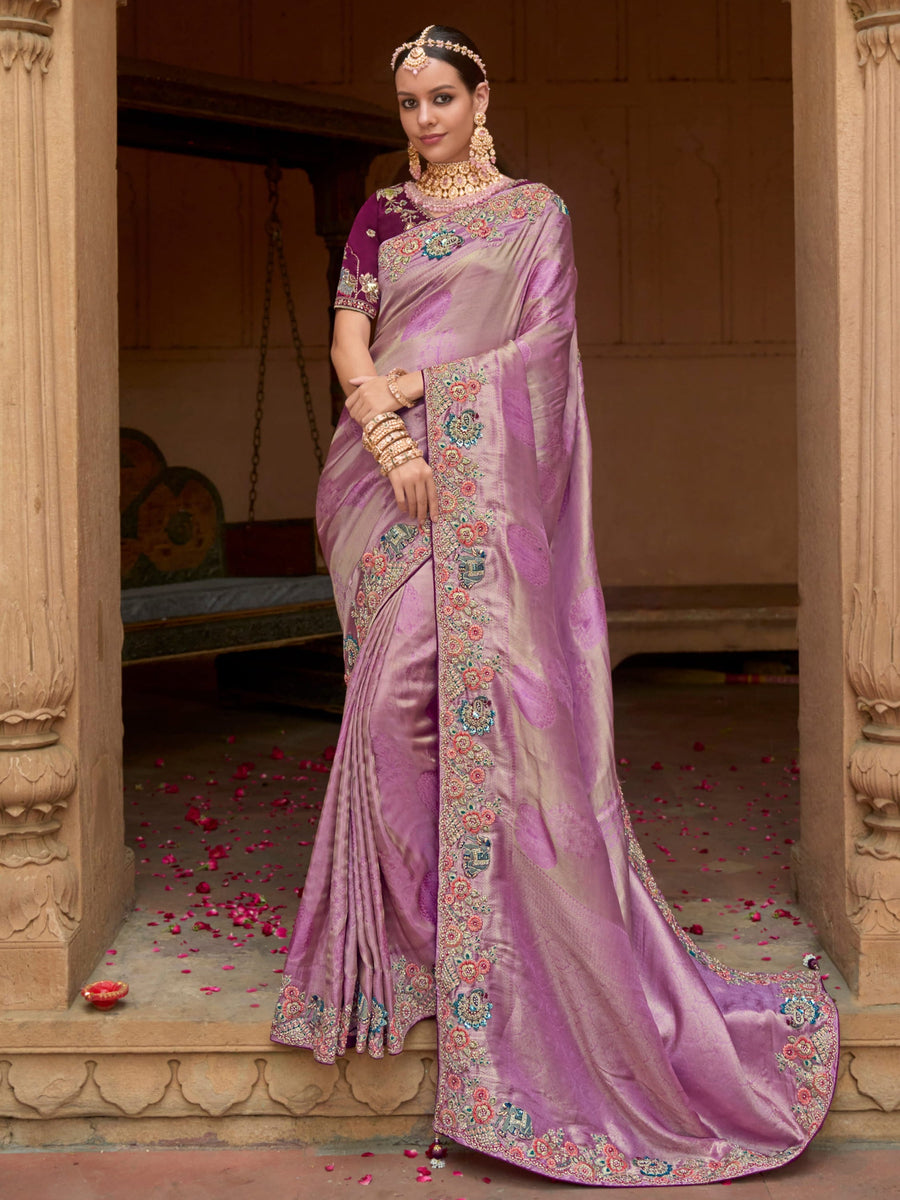 Red silk saree crafted for elegance and style.