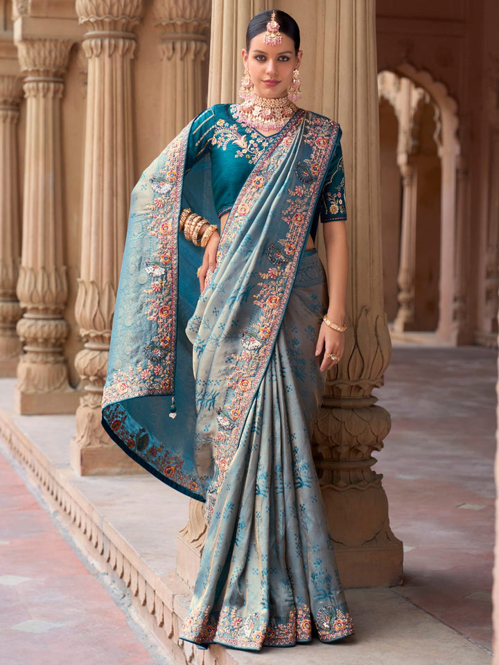 Vibrant color luxurious fabric exclusive attire crafted for elegance and style.