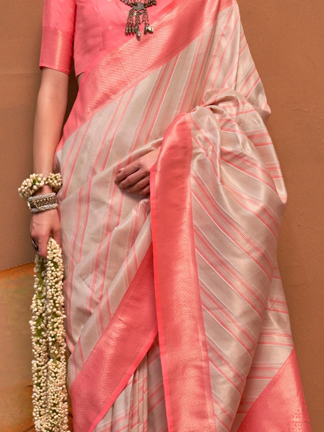 Vibrant color luxurious fabric exclusive attire crafted for elegance and style.