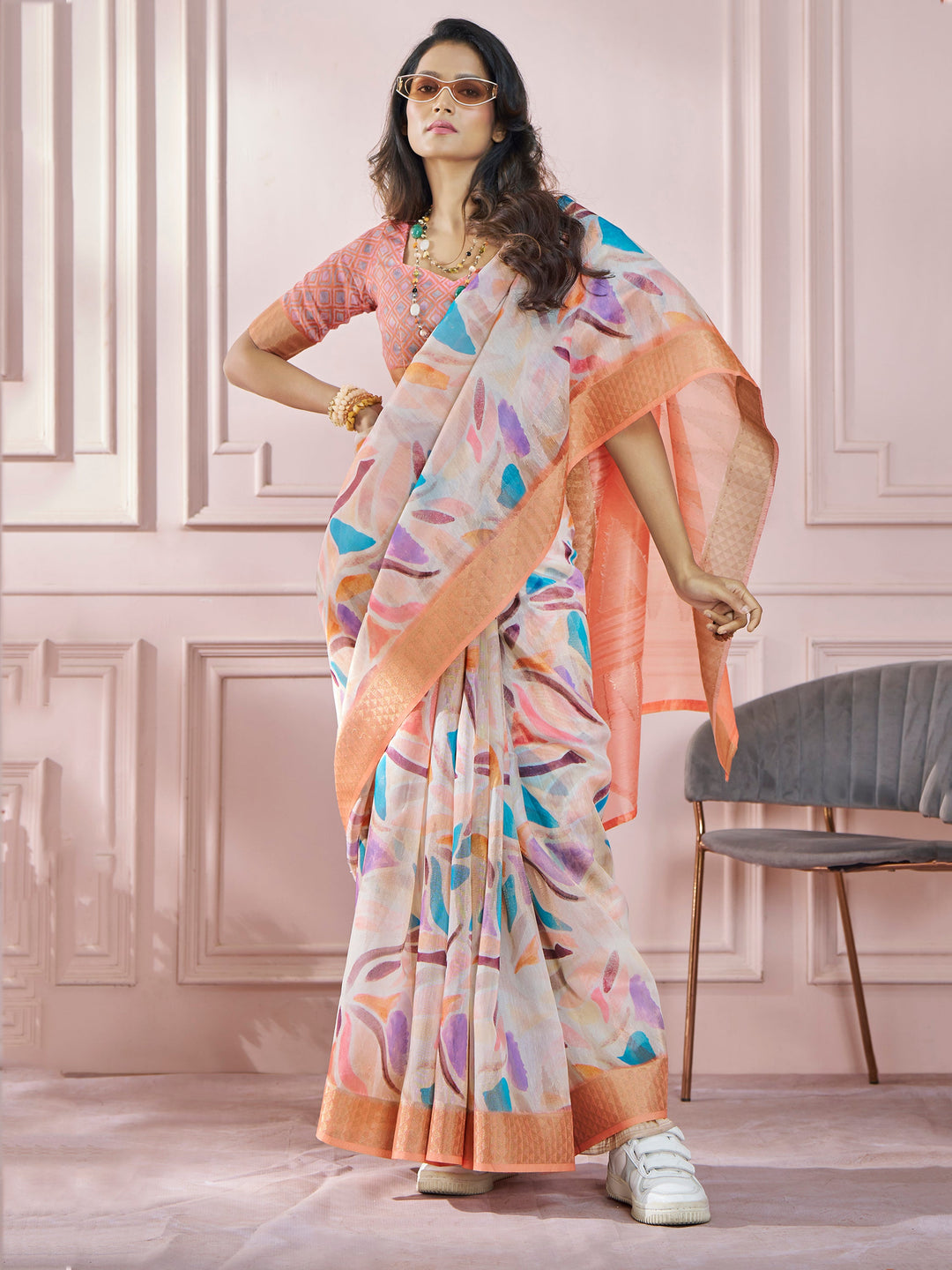 Orange silk saree crafted for elegance and style.