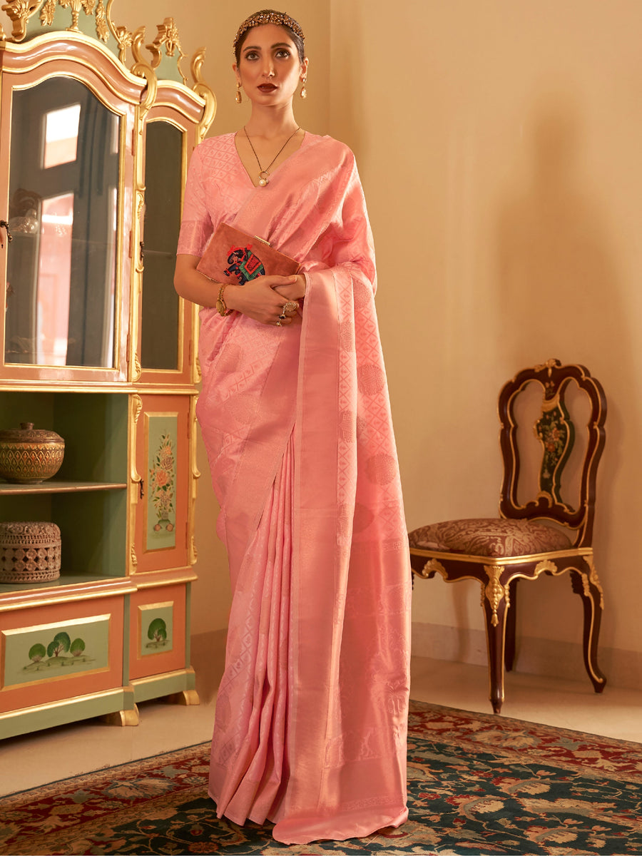 Red silk saree crafted for elegance and style.