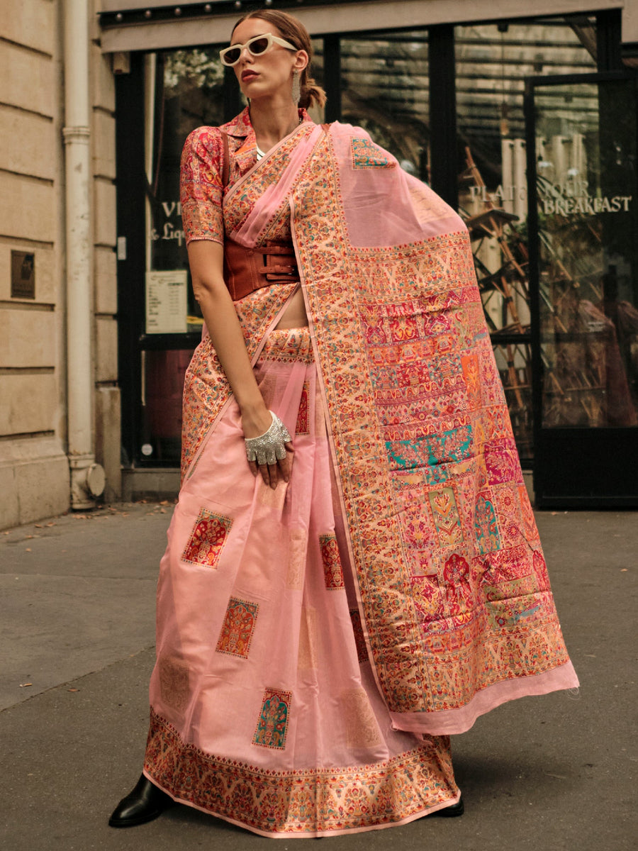 Red silk saree crafted for elegance and style.