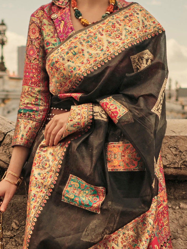 Vibrant color luxurious fabric exclusive attire crafted for elegance and style.