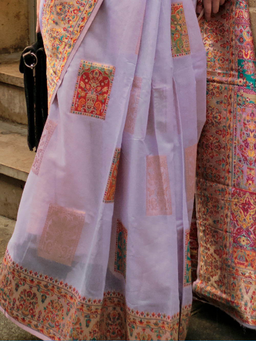 Vibrant color luxurious fabric exclusive attire crafted for elegance and style.