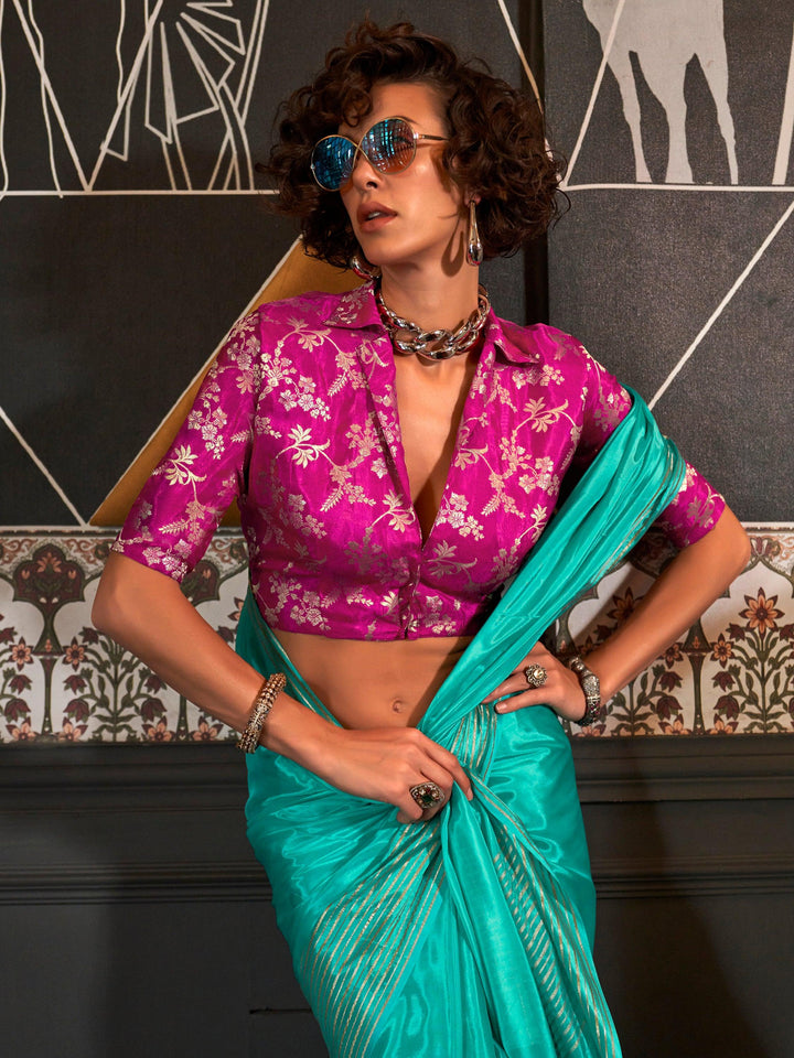 Vibrant color luxurious fabric exclusive attire crafted for elegance and style.