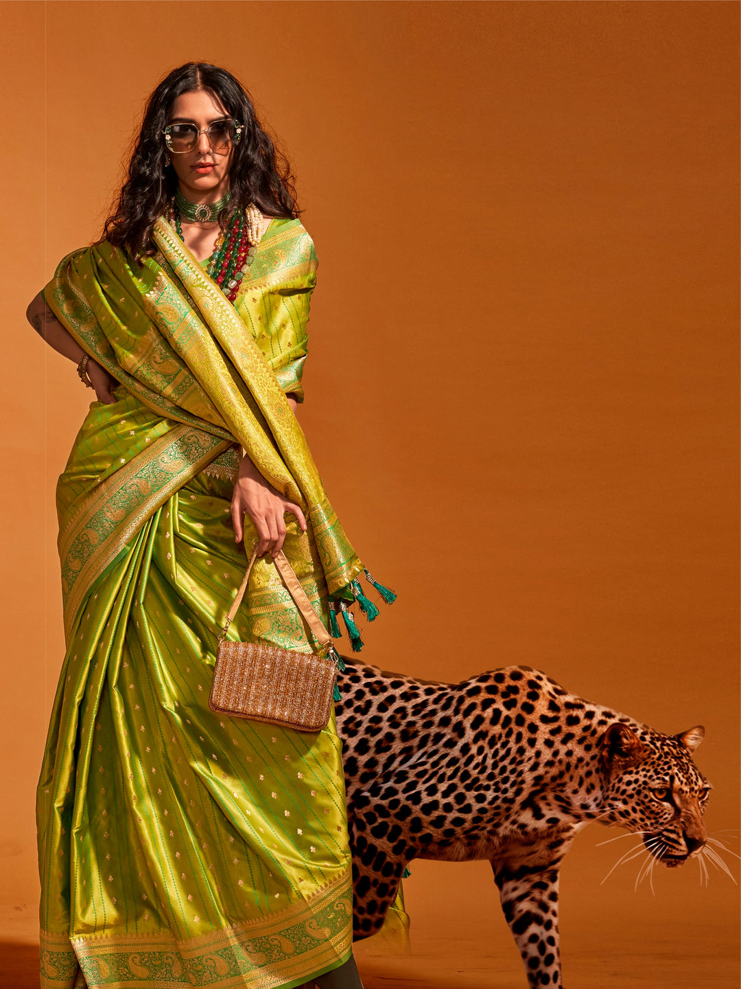 Vibrant color luxurious fabric exclusive attire crafted for elegance and style.