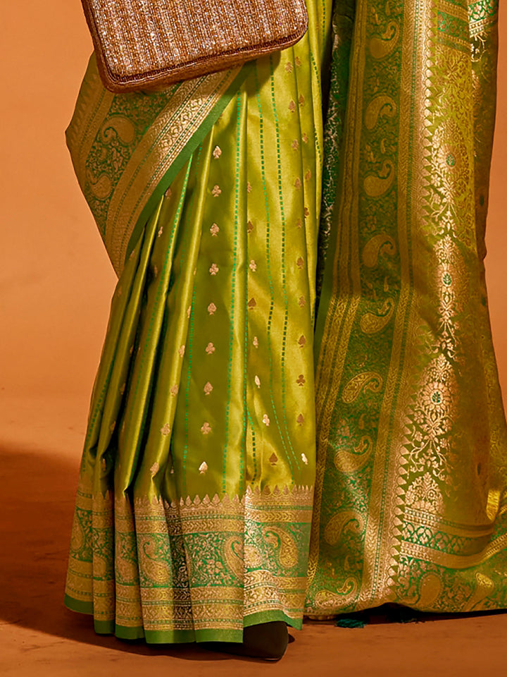 Vibrant color luxurious fabric exclusive attire crafted for elegance and style.