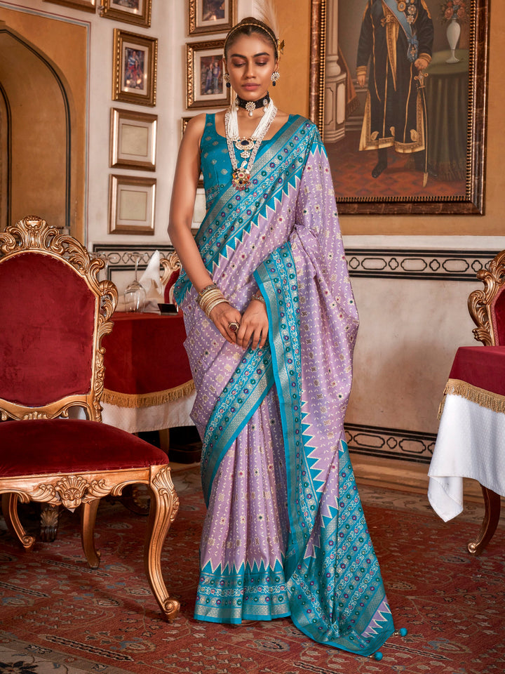 Blue silk saree crafted for elegance and style.