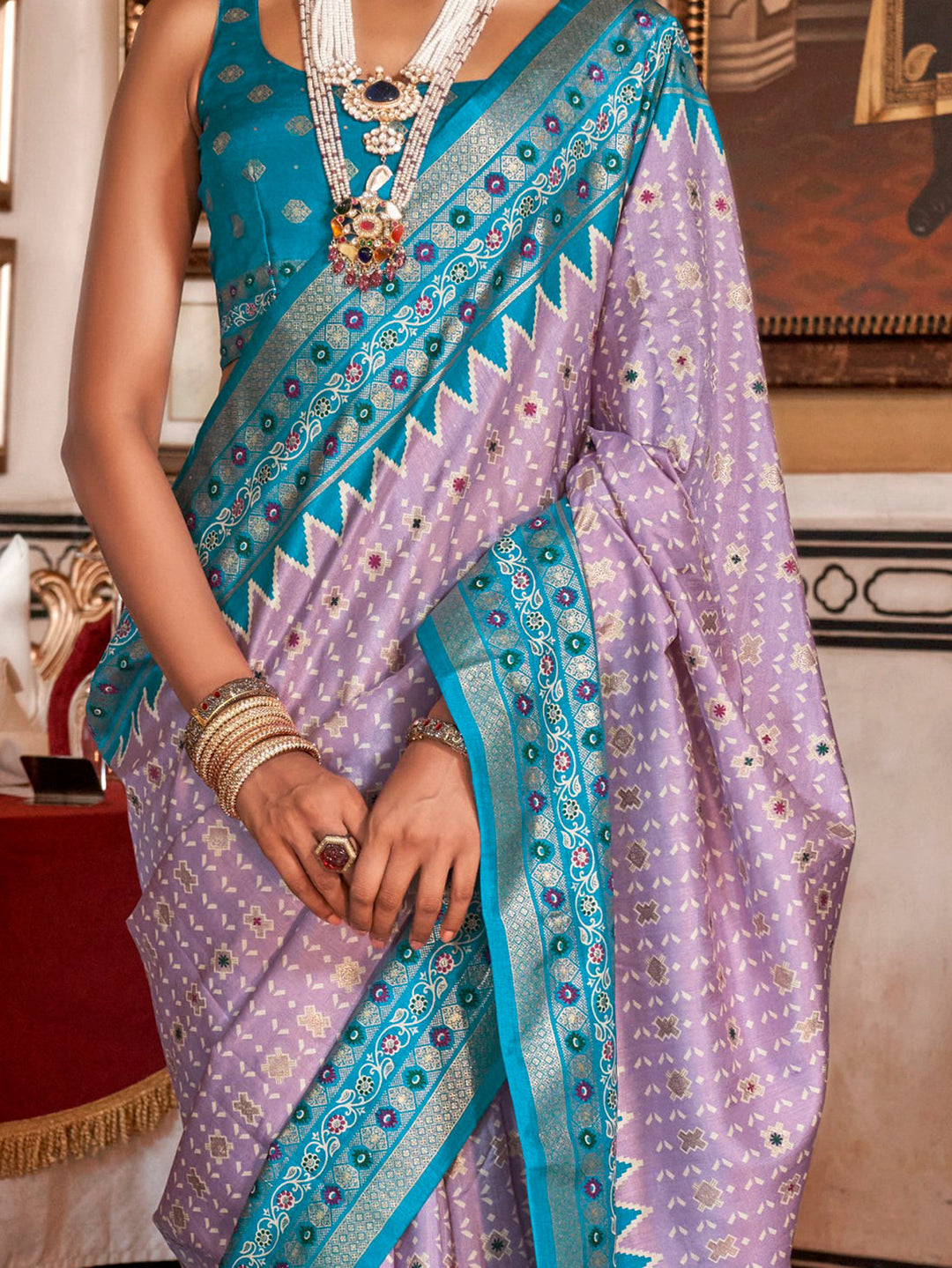 Vibrant color luxurious fabric exclusive attire crafted for elegance and style.