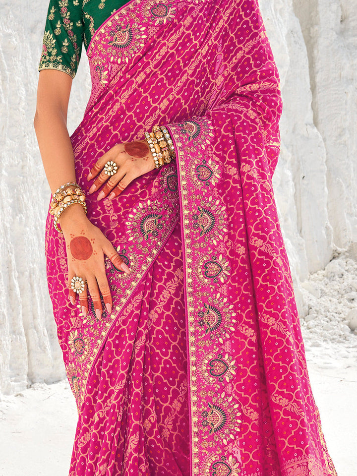 Vibrant color luxurious fabric exclusive attire crafted for elegance and style.