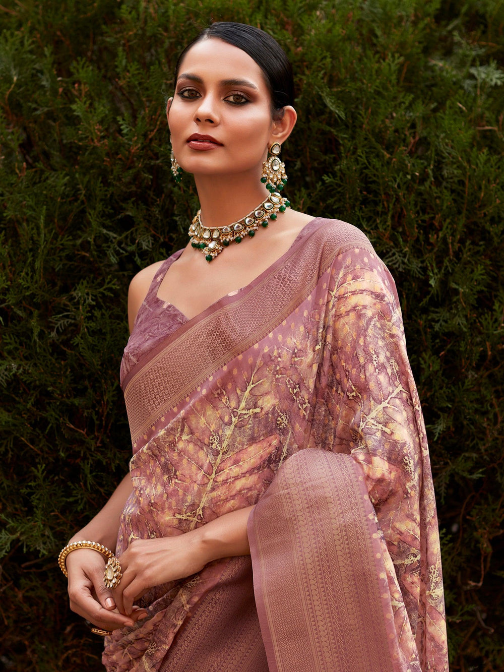 Vibrant color luxurious fabric exclusive attire crafted for elegance and style.