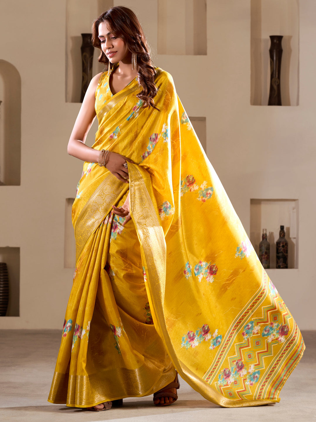 Vibrant color luxurious fabric exclusive attire crafted for elegance and style.