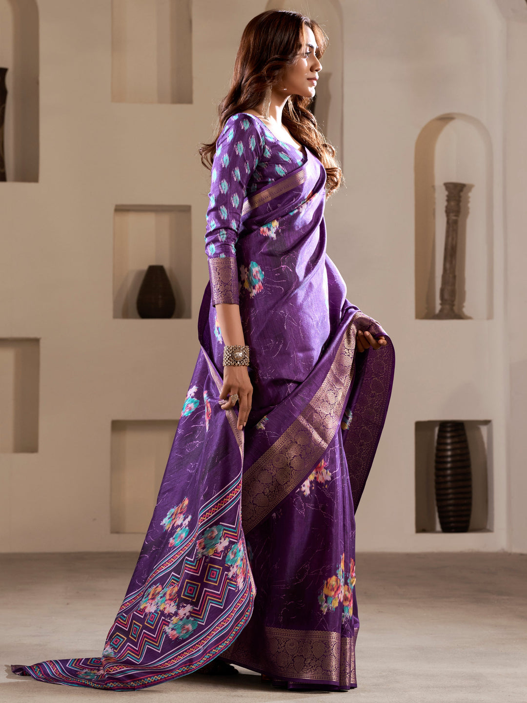 Vibrant color luxurious fabric exclusive attire crafted for elegance and style.