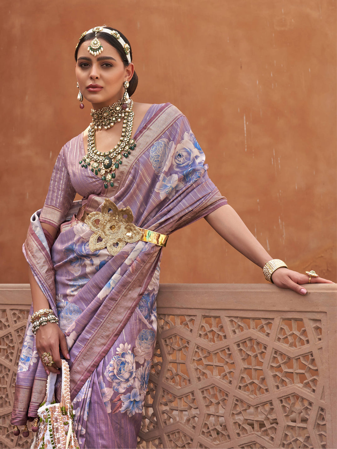 Vibrant color luxurious fabric exclusive attire crafted for elegance and style.