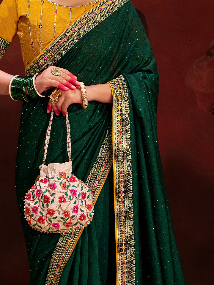 Vibrant color luxurious fabric exclusive attire crafted for elegance and style.