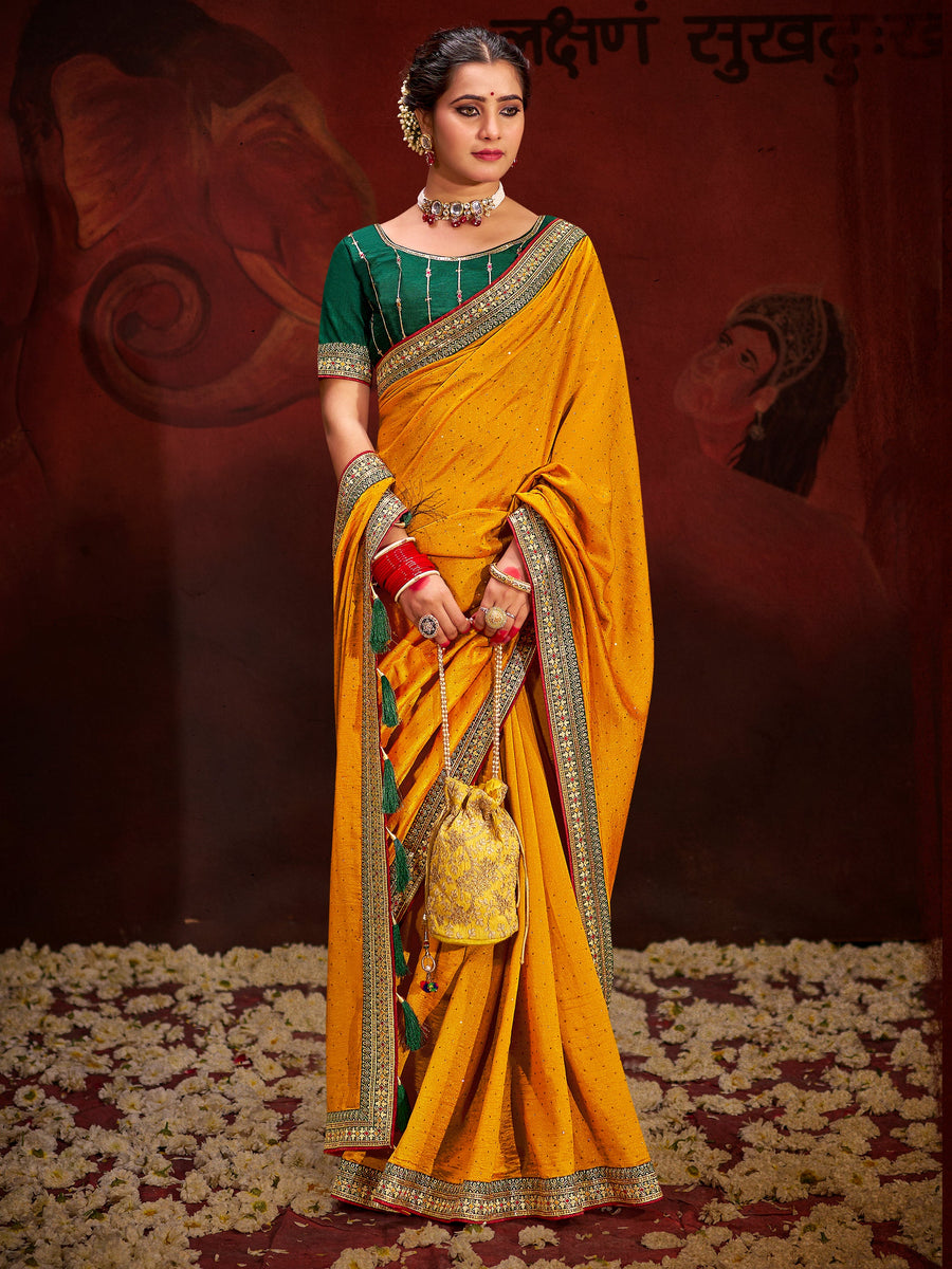 Green silk saree crafted for elegance and style.