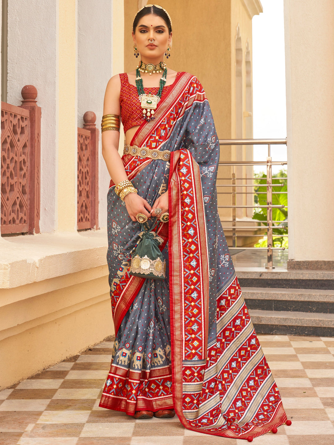 Vibrant color silk saree crafted for elegance and style.