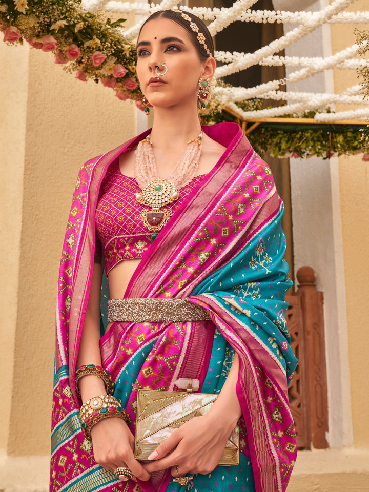 Vibrant color luxurious fabric exclusive attire crafted for elegance and style.