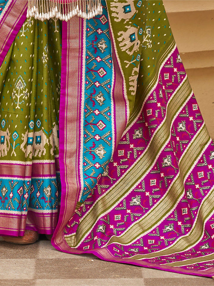 Vibrant color luxurious fabric exclusive attire crafted for elegance and style.