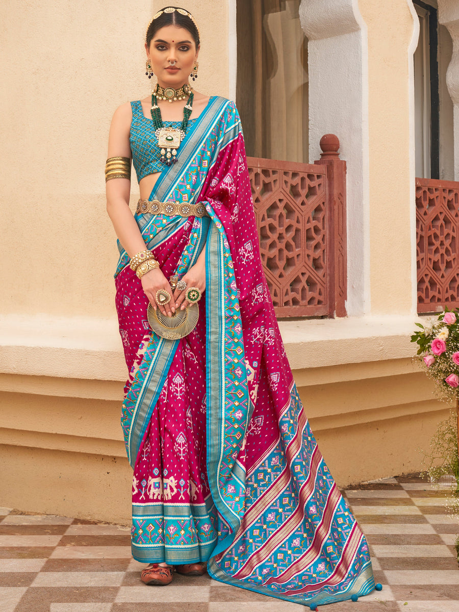 Pink silk saree crafted for elegance and style.