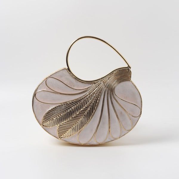 Saniya Embellished Mother of Pearl Clutch | Exquisite Timeless Elegance