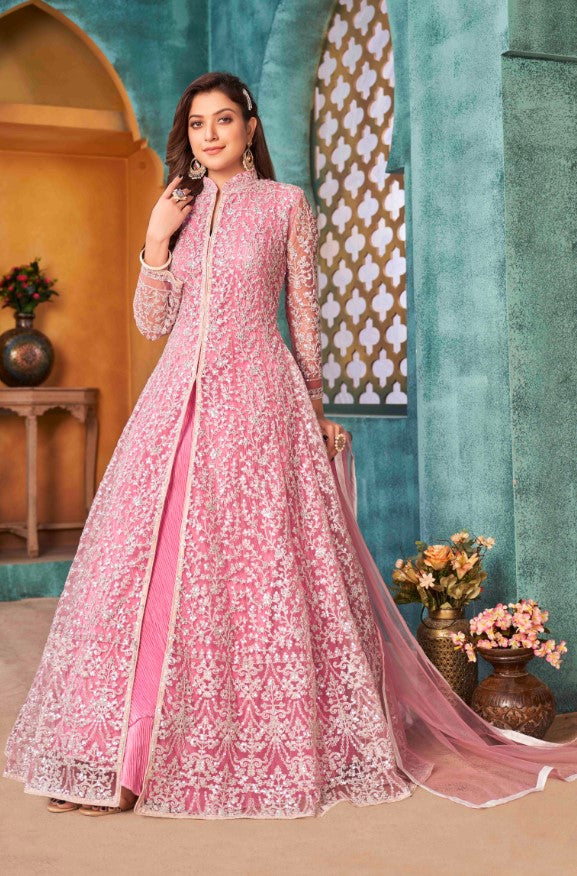 Beautifully crafted pink salwar kameez, ideal for weddings and gatherings with luxurious fabric and elegant fit.