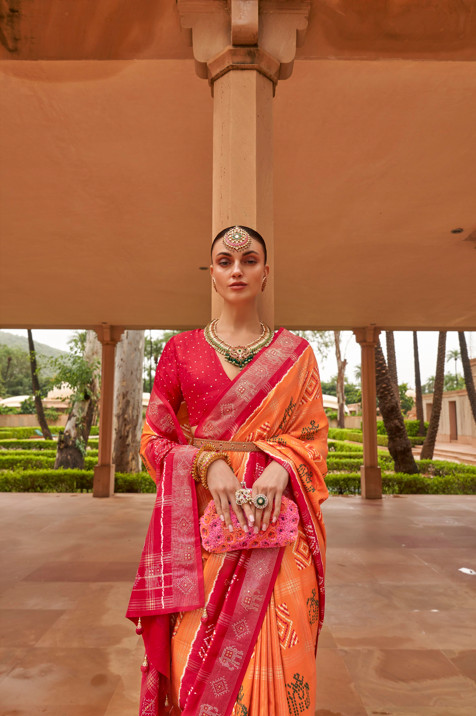 Breathtaking Patola Silk Saree with | Crafted for Timeless Elegance