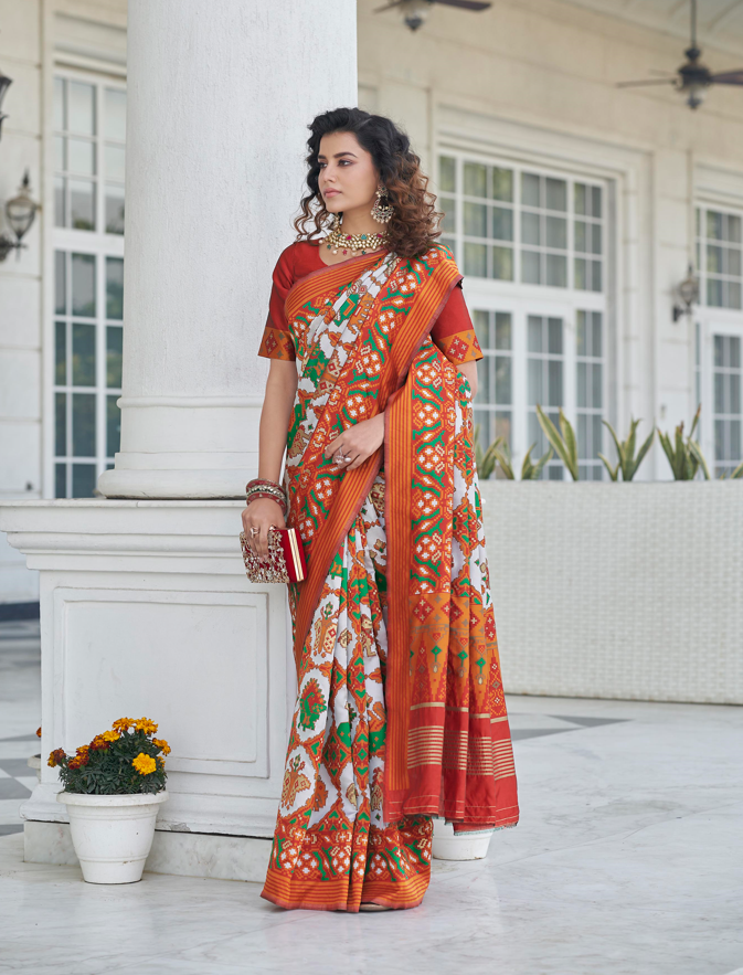 Stunning Patola Silk Saree with | A Graceful Addition to Your Wardrobe