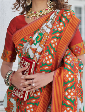 Stunning Patola Silk Saree with | A Graceful Addition to Your Wardrobe