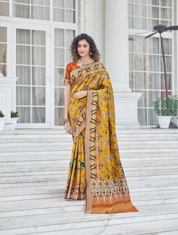 Stunning Patola Silk Saree with | A Graceful Addition to Your Wardrobe