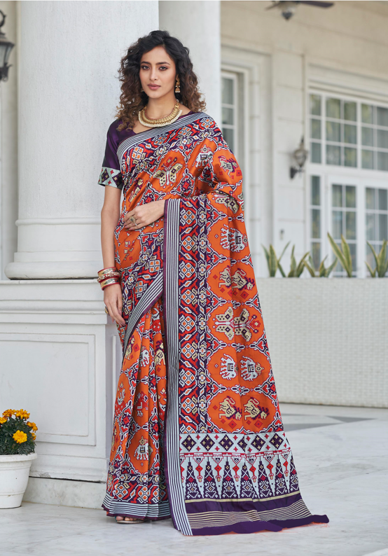 Stunning Patola Silk Saree with | A Graceful Addition to Your Wardrobe