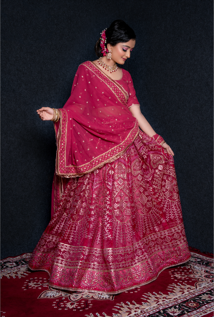 Traditional Foil Work Chaniya Choli | Lehenga Set with Dupatta