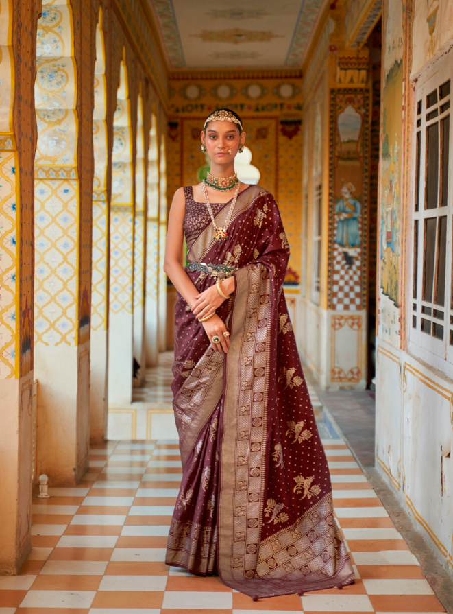 Elegant Smooth Silk Saree with | A Captivating Traditional Ensemble