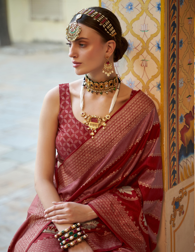 Charming Smooth Silk Saree with | A Graceful Addition to Your Wardrobe