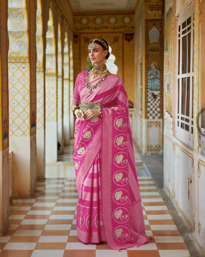 Charming Smooth Silk Saree with | A Graceful Addition to Your Wardrobe