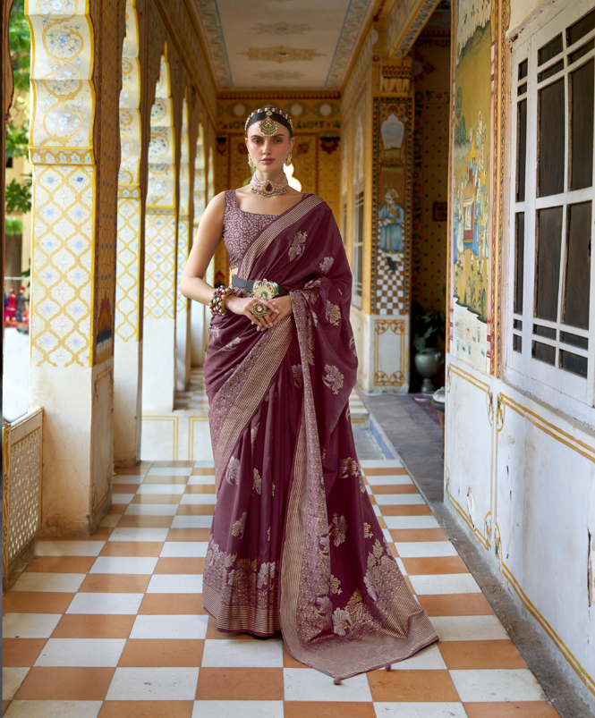 Gorgeous Smooth Silk Saree with | An Exclusive Designer Masterpiece